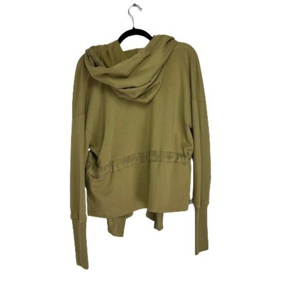 NEW Young Fabulous & Broke Size S Hooded Sweatshirt Jacket Tie Waist Olive - Picture 3 of 9